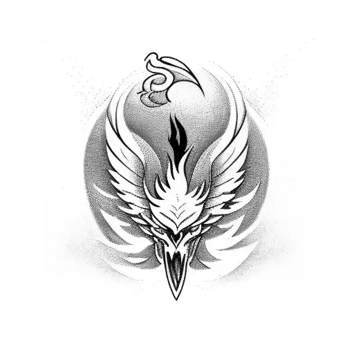 A Phoenix Rising From The Ashes Symbolizing Overcoming Trauma