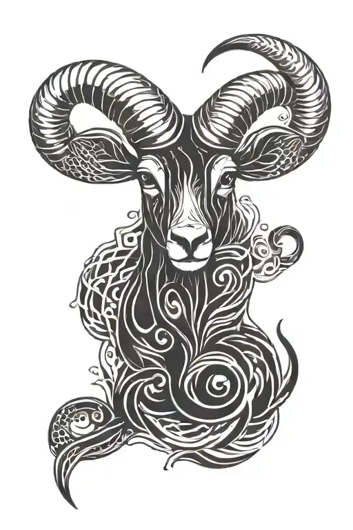 Minimalistic Aries Zodiac Sign