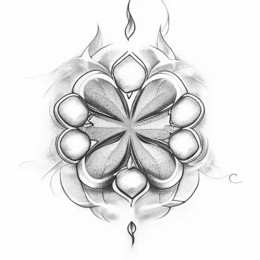 Three Leaf Clover On Fire