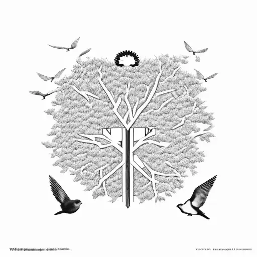 A Family Tree With Birds Representing Each Member Of The Family