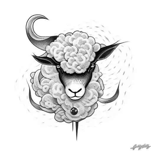 Black Sheep With Lightning