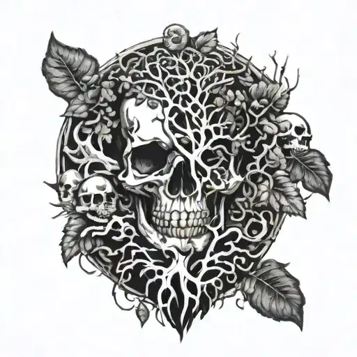 Tree Of Life And Skull
