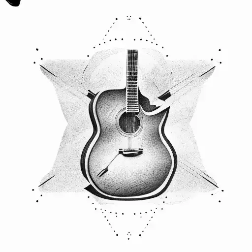 Guitar Outline With The Name Jake