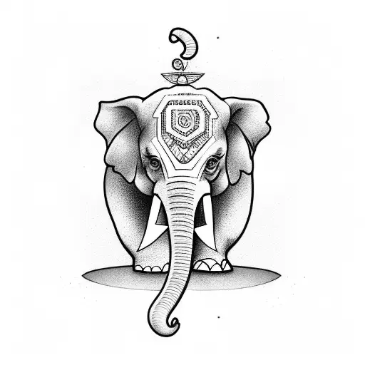 Small Elephant Outline Cute