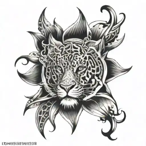 Tattoo On The Leg In The Style Of Realism