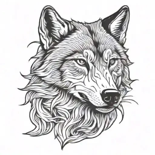 Wolf Head Human Body