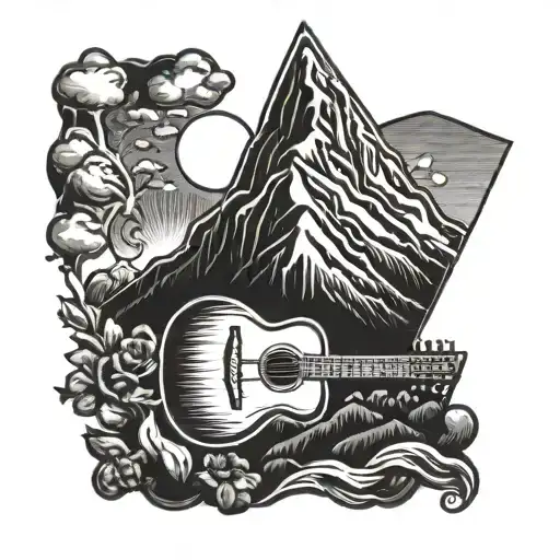 Mountain Guitar Pick