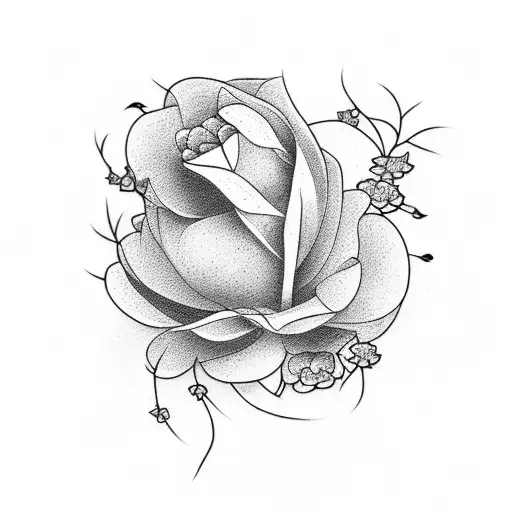 Line With Flowers Growing Out Of It