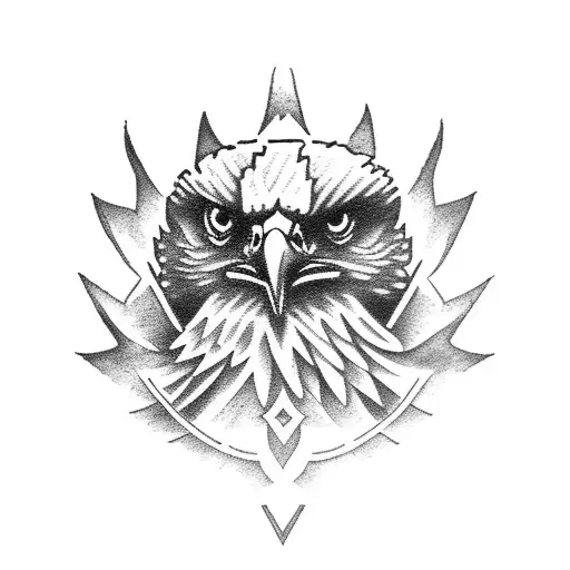 A Eagle Inside Clouds And Heaven Above