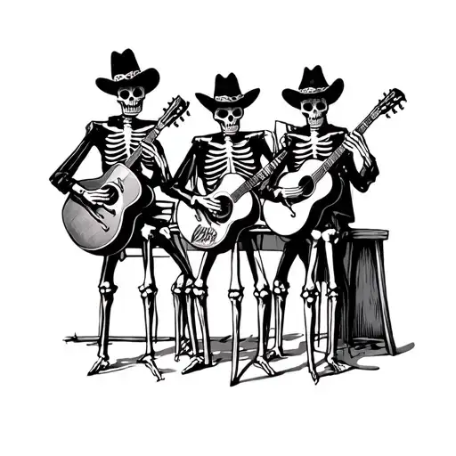 Skeleton Mariachi Band Day
