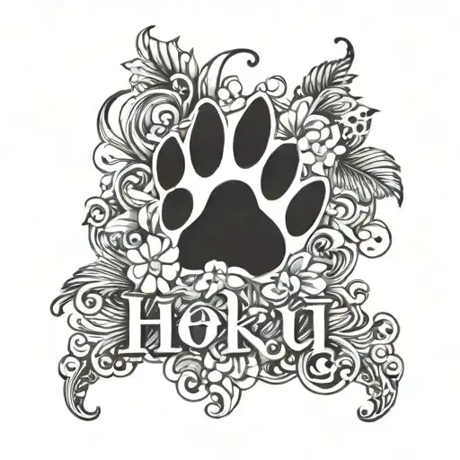 Word Hoku With Paw Print Inside