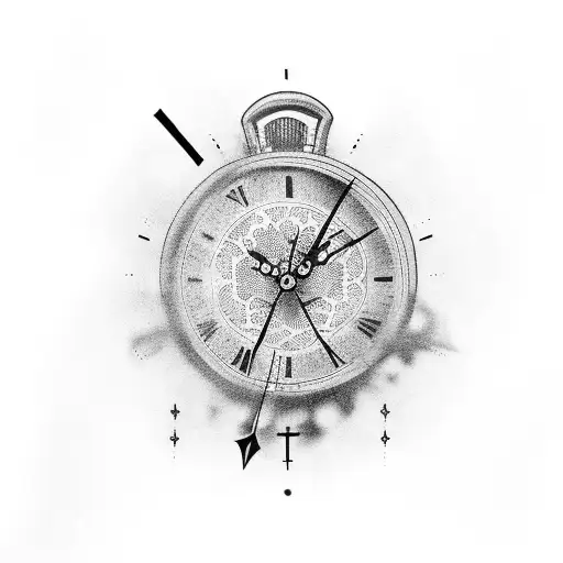 Clock And Footprint Chest