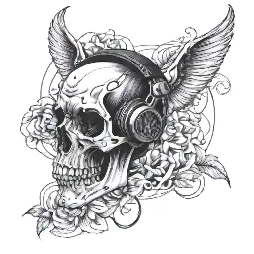 Skull Headphone On