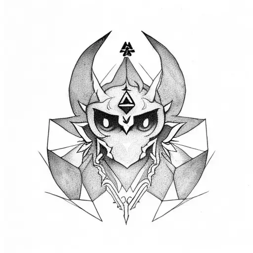 A Female Sternum Tattoo Design Based On The Zelda Games