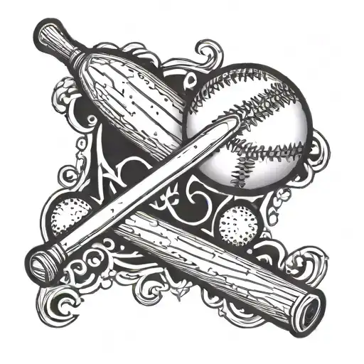 Softball Bat And Ball