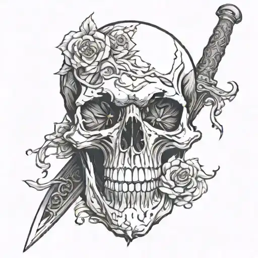 The Fallen God And Skull Knife Blood