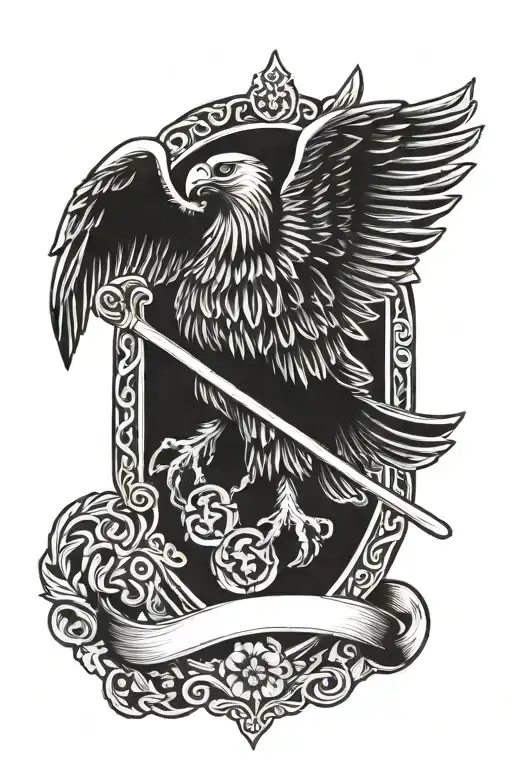 Irish Harp Polish Eagle