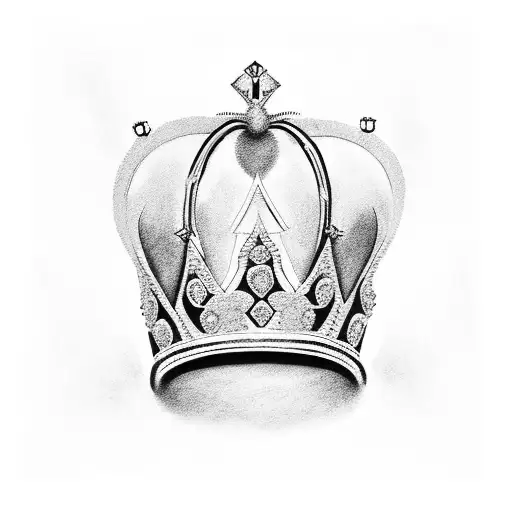 Queen's Crown And Diamonds