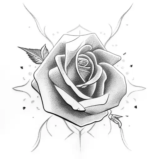 Black Rose Integrated With Yin Yan