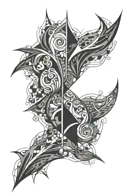 An Abstract Tattoo On The Arm