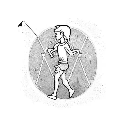 Athlete Running Against The Flow Of Sand In An Hourglass