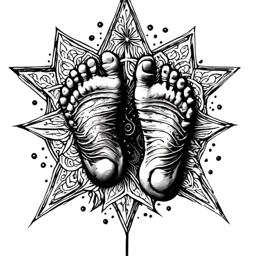 Incorporate Baby Footprints And A Star To Symbolize A Miscarriage