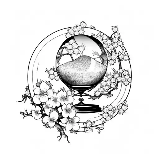 Cherry Blossom With Hourglass