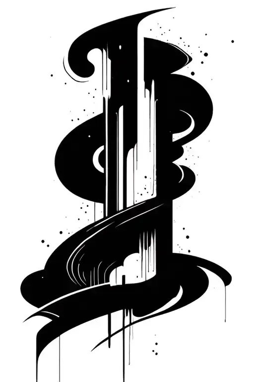 Abstract Blackout Forearm Half Sleeve