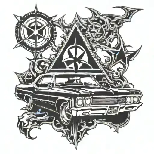 1967 Chevrolet Impala And Supernatural Anti Possession Symbol