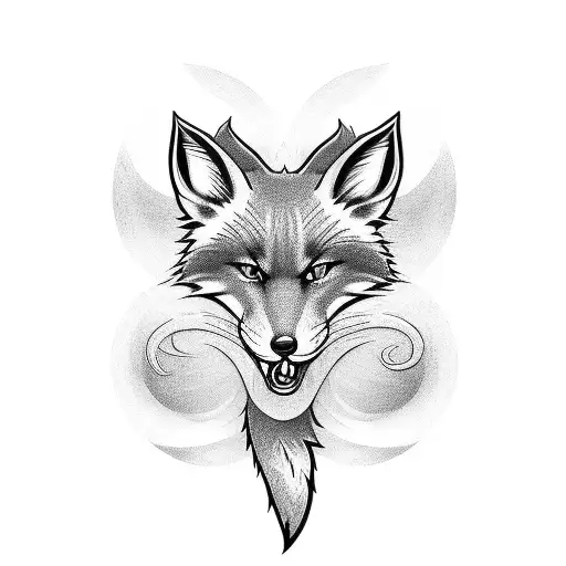 Draw Nine Fox Tails Around The Basketball