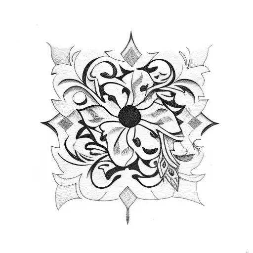 Filipino Kris Knife Blade With Jasmine Flowers Incorporated