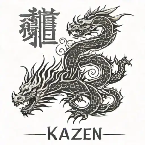 Kaizen Worded Out With Dragon