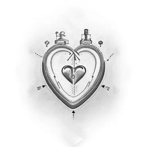 A Technician's Tools Forming The Shape Of A Heart With The Word 'Love'