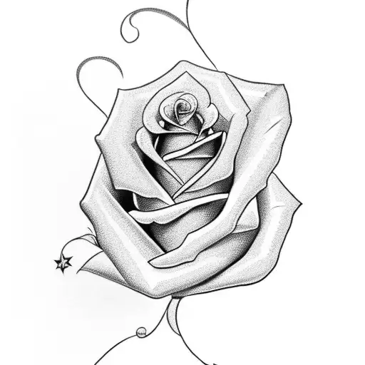 Combine The Puerto Rican Flag And A Rose In A Unique Design