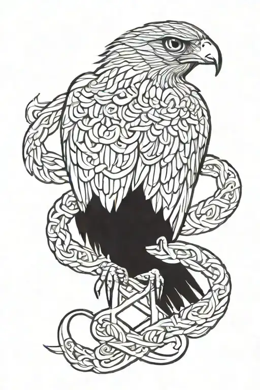 Polish Falcon Irish Cross Intertwined