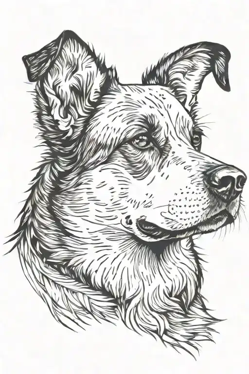 Profile Portrait Of A Dog