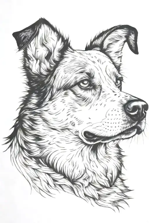 Profile Portrait Of A Dog