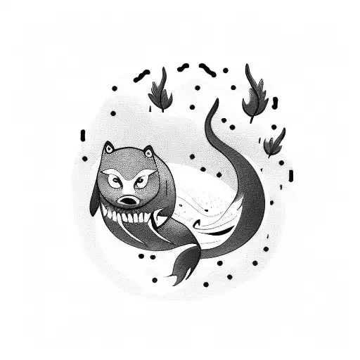 A Girl Like A Whale Hugging A Wolf