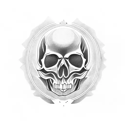 Engine Parts Forming A Skull