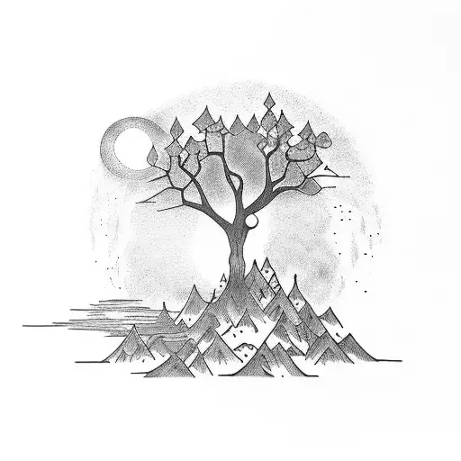 Books With Moon And Forest