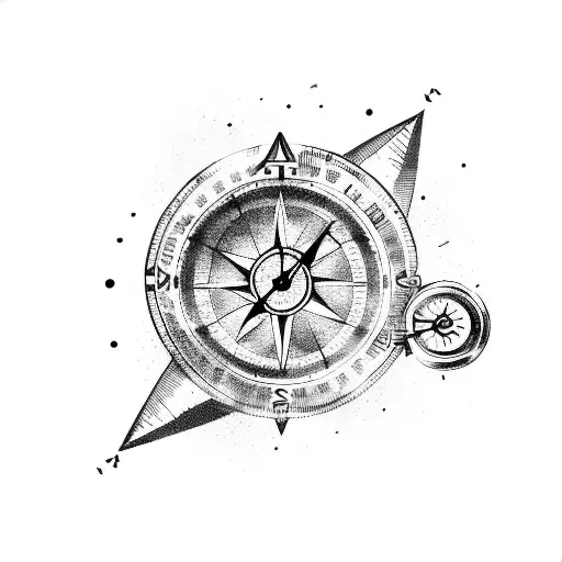 Long Arrow With Broken Clock And Broken Compass