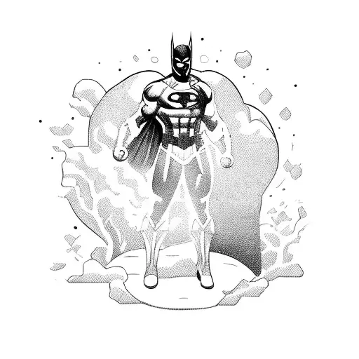 A Comic Book Superhero Surrounded By A Vibrant Nature Scene