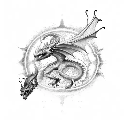 A Futuristic Dragon With Mechanical Wings And Neon Lights