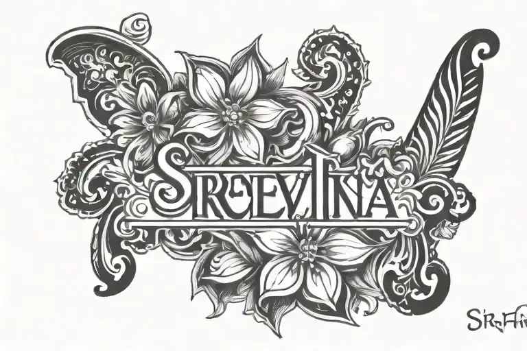 Pinofika Sri Evelyn Name Tattoo Design Based Baby Feet