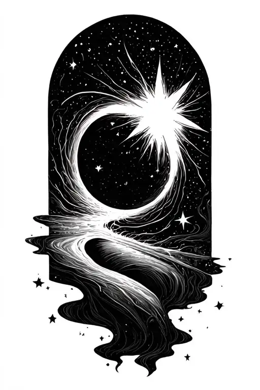 A Black Hole Swallowing A Star