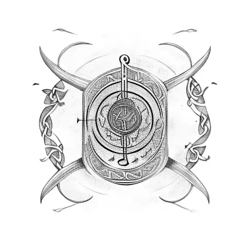 A Mystical Celtic Book With Music Notes Flowing Out Of Its Pages