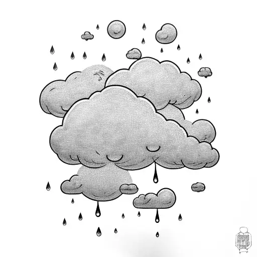 Someone Under A Rain Cloud Enjoying The Rain