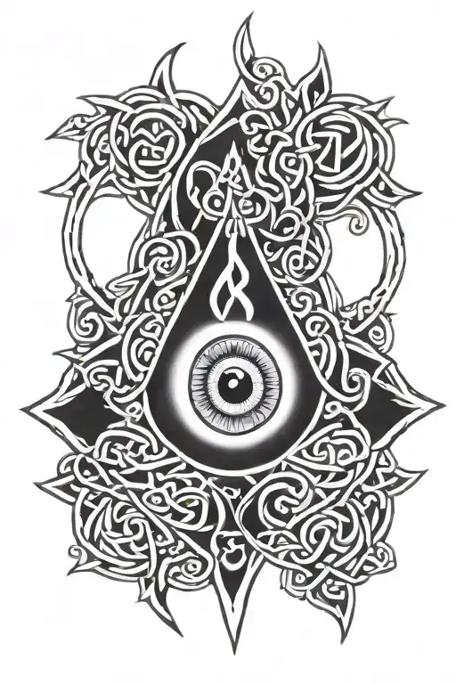 Celtic Knot Evil Eye Surrounded