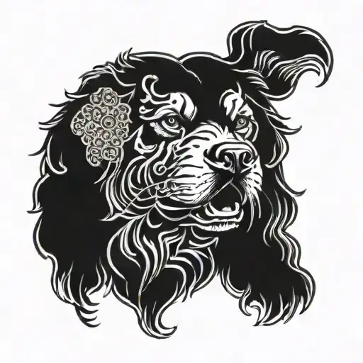 Black Golden Retriever Foo Dog