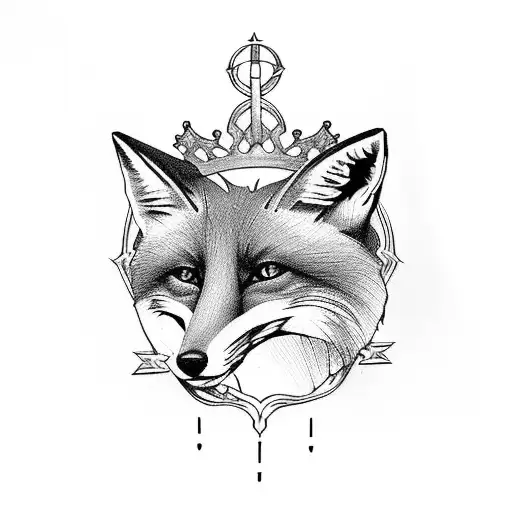 Fox With X Marks For Eyes And A Throne Crown